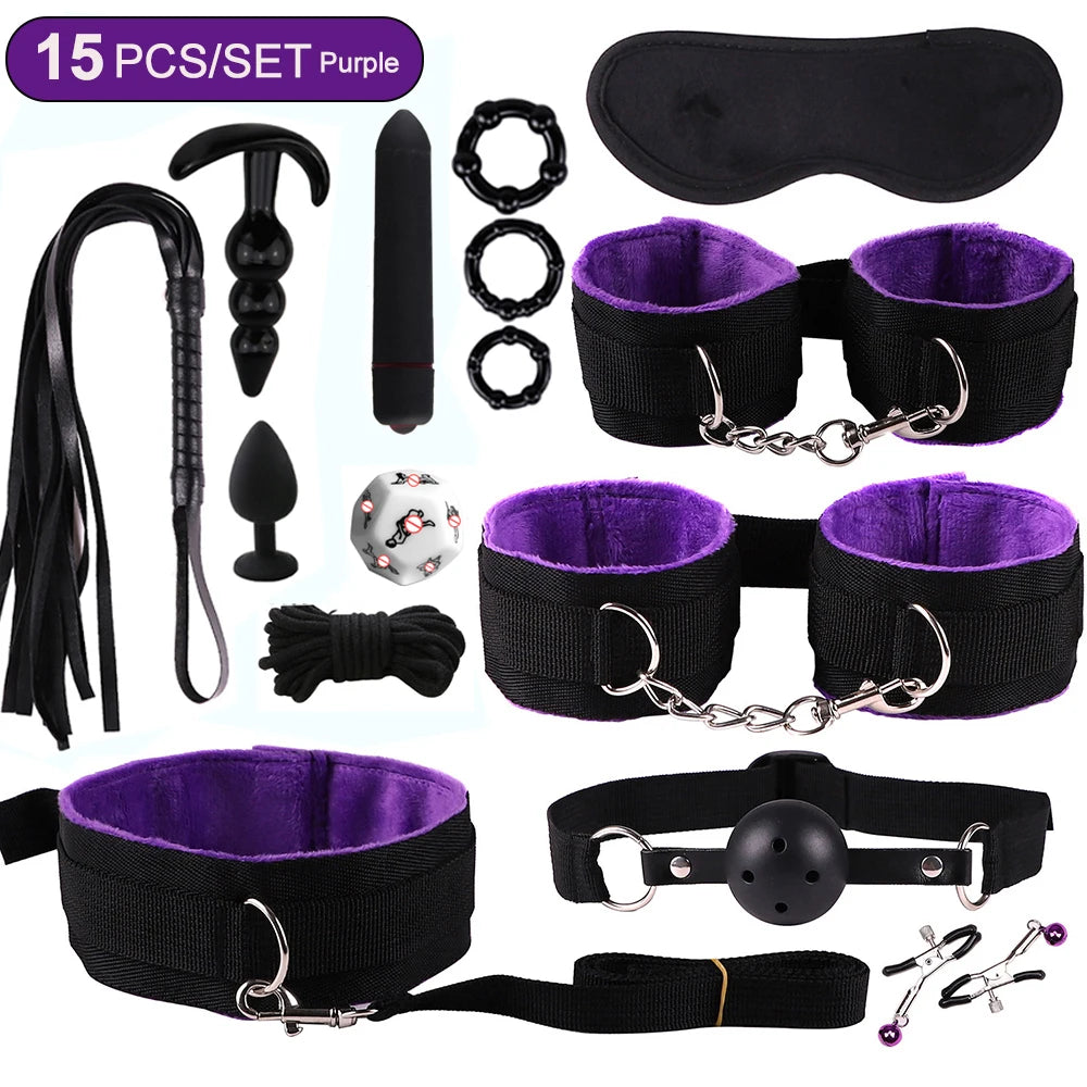 BDSM Kits Sex Bondage Vibrators Sex toys for Couples Adult Variety shop