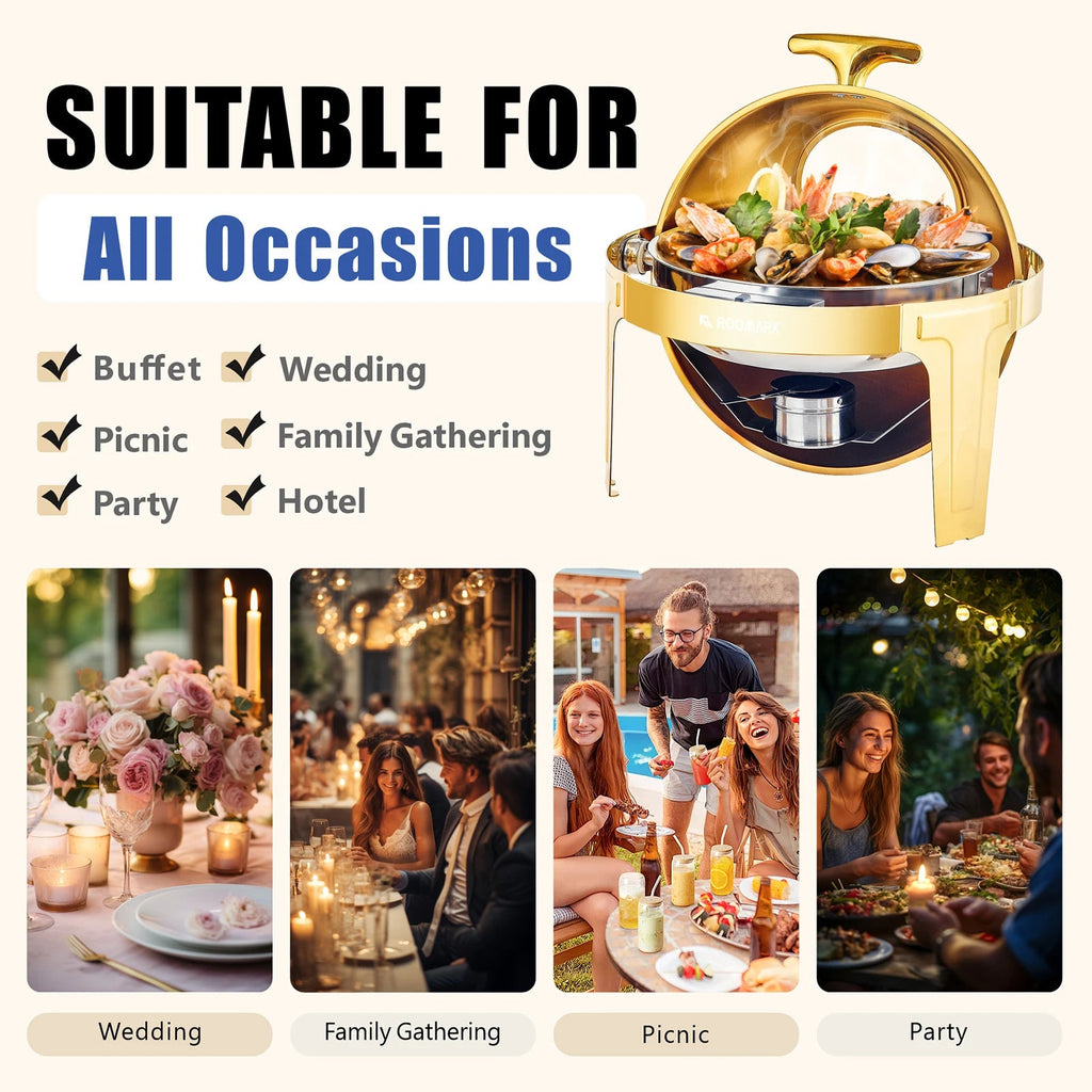 Chafing Dish Buffet Set , High Grade Stainless Steel Catering Warmer Complete set variety store