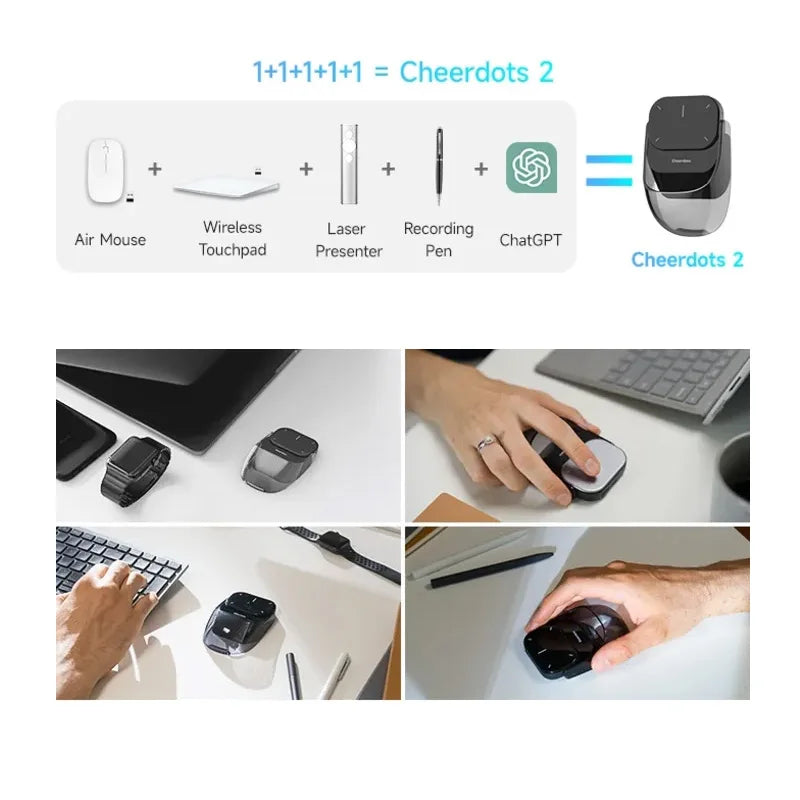 Cheerdots 2 Detachable Air Mouse Wireless Touchpad All-in-one Pocket AI Recording Enabled variety store