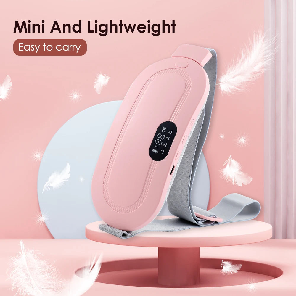 Electric Waist Massage Period Cramp Massager Vibrating Heating Belt for Menstrual Waist Stomach Abdominal Warm Palace Belt Variety shop