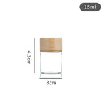 Transparent Storage Tank Glass Sealed Spice Jars Dispensing Bottles with Wood Lids Food Storage Sealing Jar Storage Tool variety store
