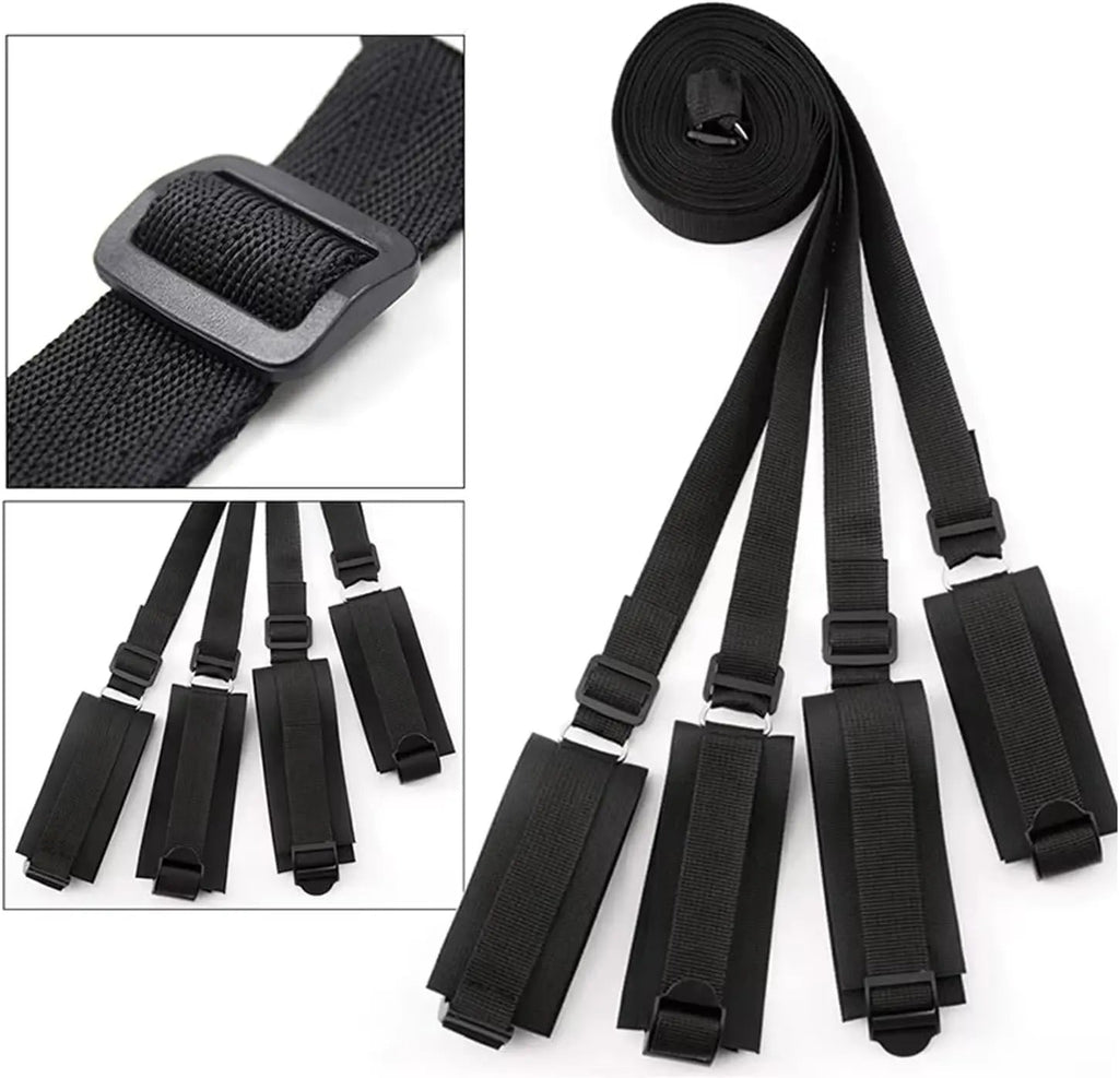 BDSM Bed Restraints Kit Adjustable Set with Wrist Thigh Cuffs Handcuffs Sex Furniture  Bondage Gear for Bedroom  Adult Toys Variety shop