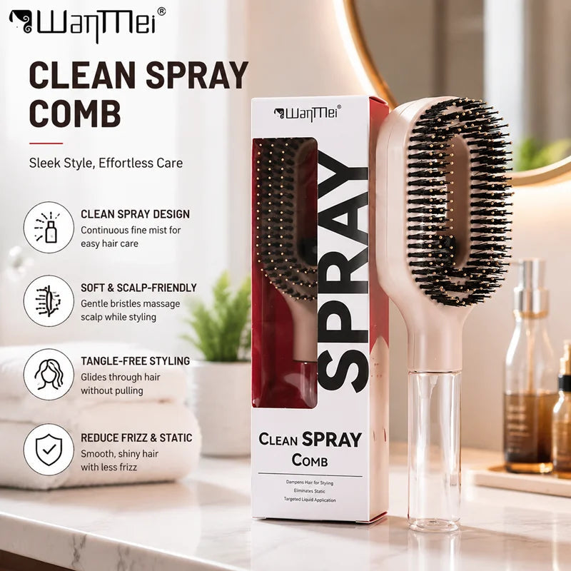 2in1 Sprayer Comb Detangling Scalp Massage Hairbrush with Spray Bottle Essential Oil Water Mist Spray Brush Anti-static Autumn Variety shop