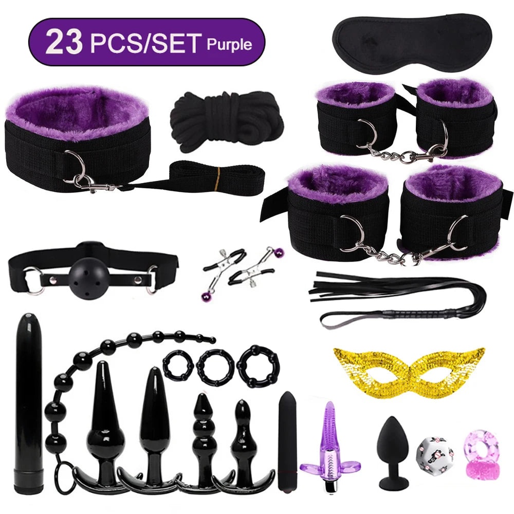 BDSM Kits Sex Bondage Vibrators Sex toys for Couples Adult Variety shop