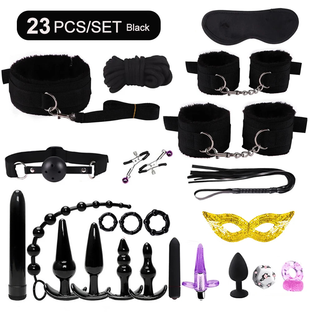 BDSM Kits Sex Bondage Vibrators Sex toys for Couples Adult Variety shop