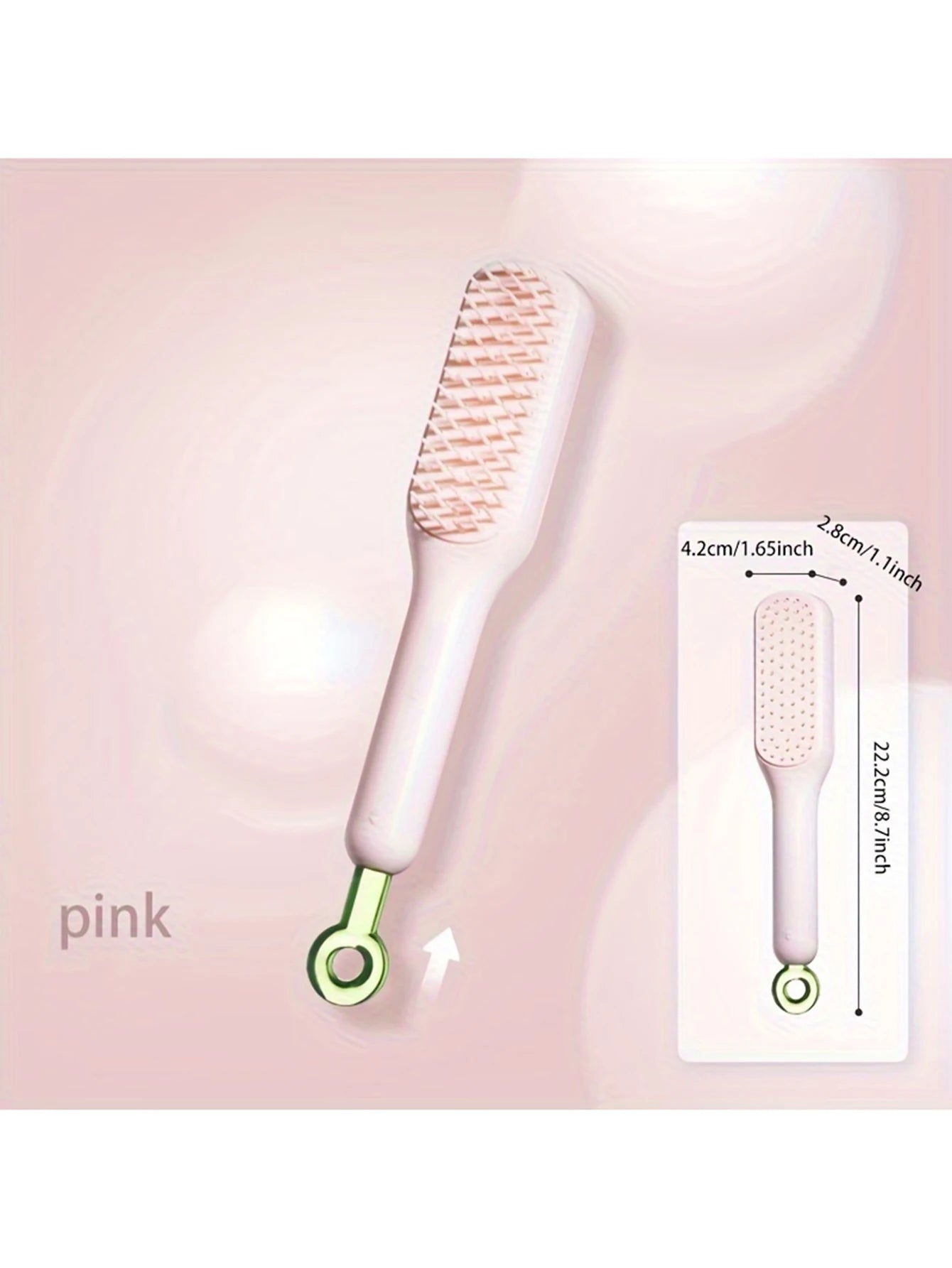 1pc Self-cleaning Hair Comb Anti Static Retractable One-pull Massage Brush Rotating Lifting Hairbrush Safety Airbag Combs Barber Variety store