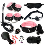 Bdsm Set Kits  Nylon Bondage for Couples Handcuffs Collar Nipple Clamps Whip Spanking Variety shop