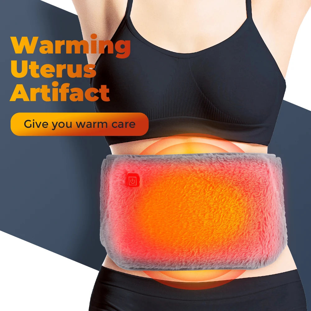 Electric Waist Warmer Uterus Warming Belt Heated Cold Hand Heating USB Charging Abdominal Massager Protection Artifact Graphene Variety shop