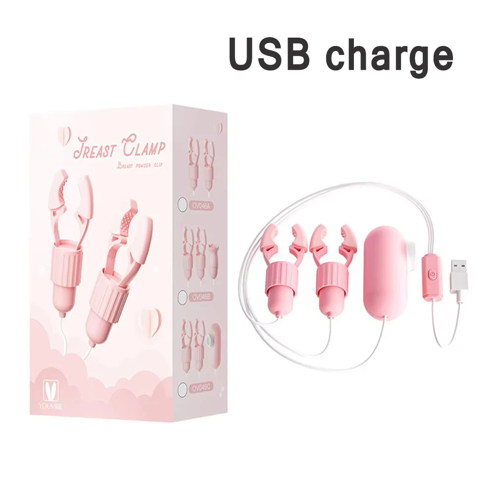 Vibrating Nipple Clamp Tongue Licking Sucking Vibrator For Women Breast Massage Variety shop