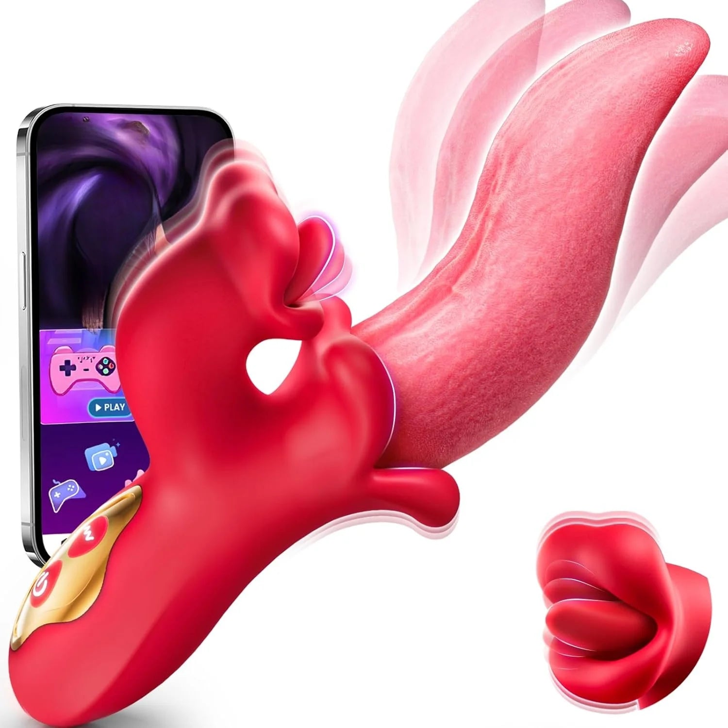 Rabbit Vibrator for Women: 9-Mode G Spot Dildo with Tongue Action and Thrusting Variety shop