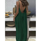 Women's Off-Shoulder Backless Loose Solid Color Dress European Fashion Variety shop