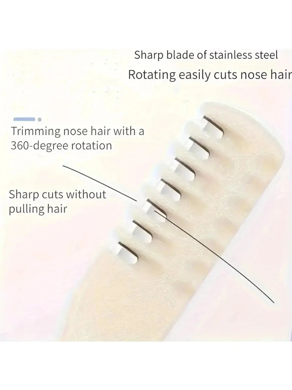 painless nose hair trimmer set, portable manual 360 ° rotating double head variety store 