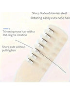 painless nose hair trimmer set, portable manual 360 ° rotating double head variety store 