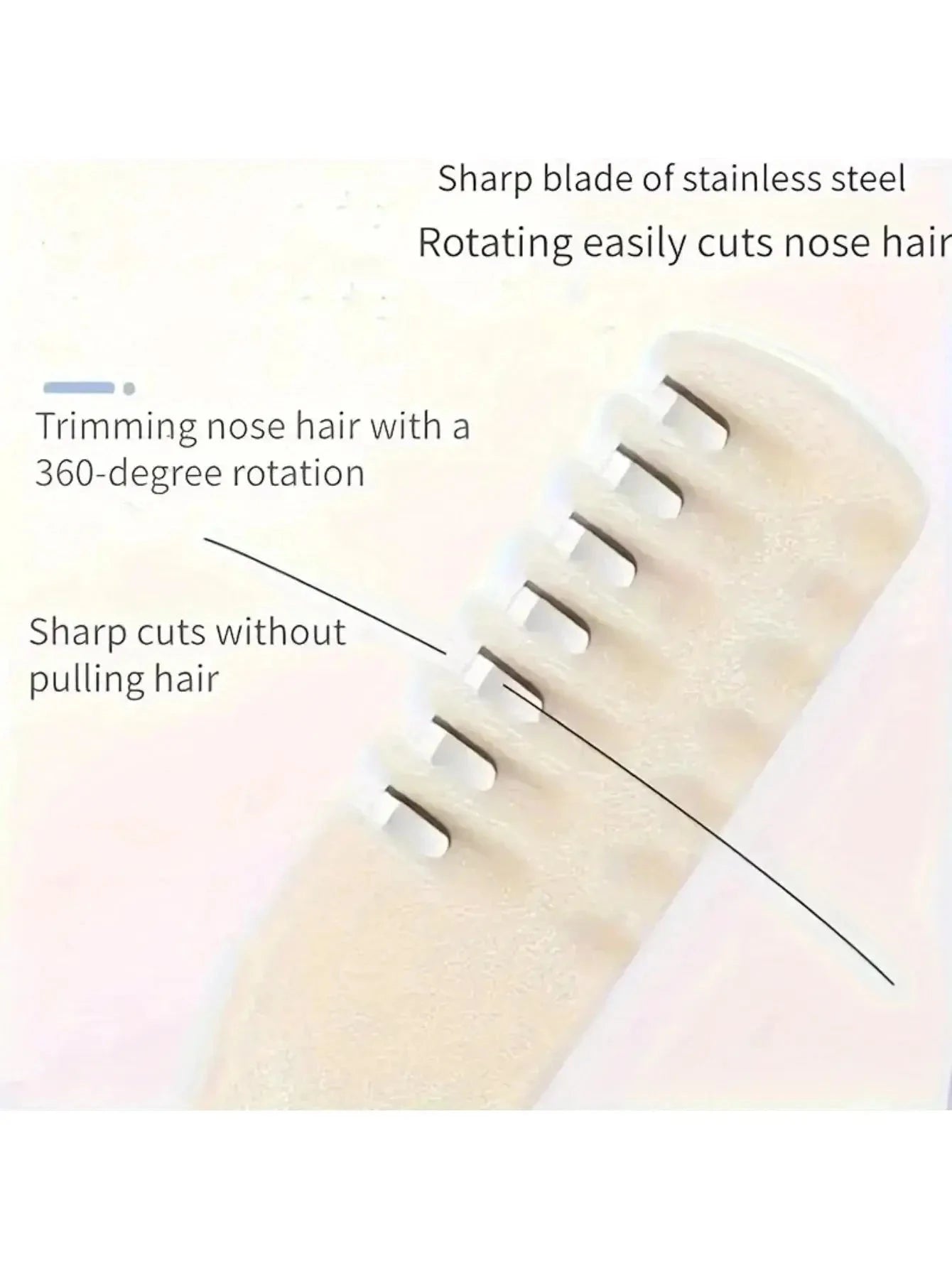 painless nose hair trimmer set, portable manual 360 ° rotating double head variety store 