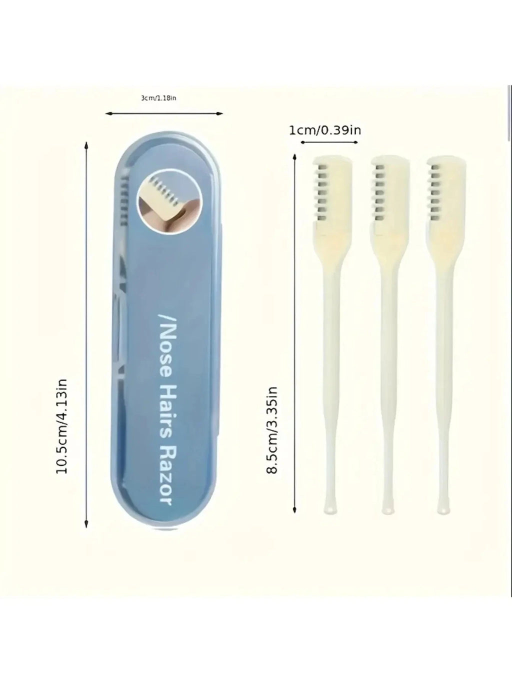 painless nose hair trimmer set, portable manual 360 ° rotating double head variety store 