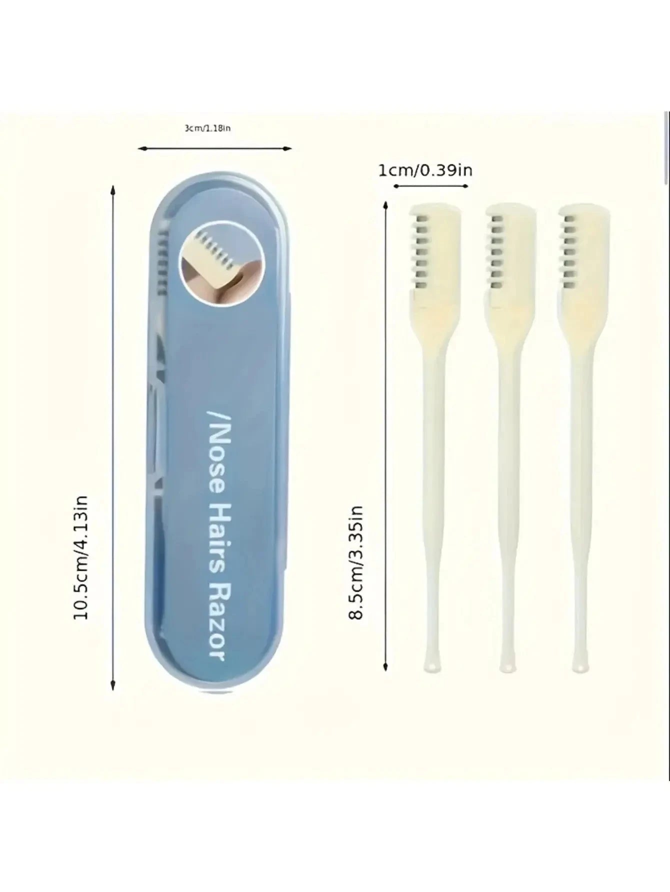painless nose hair trimmer set, portable manual 360 ° rotating double head variety store 
