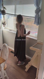 Women's Off-Shoulder Backless Loose Solid Color Dress European Fashion